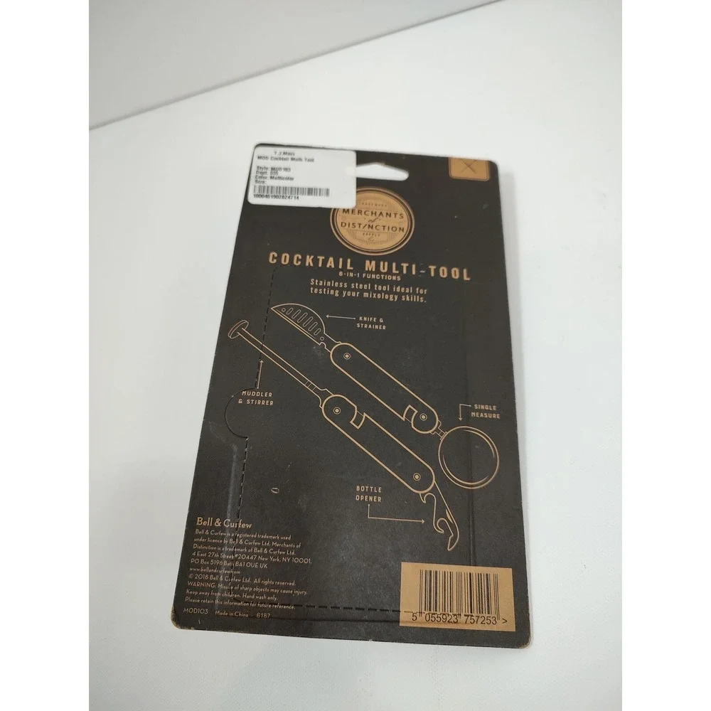Cocktail‎ Multi-Tool - 6-IN-1 Functions - Two Piece Set - New in Orig Pkg